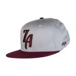 ZA Cap Grey Maroon leftside Caps
