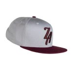 ZA Cap Grey Maroon rightside Caps