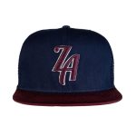 ZA Cap NavyBlue Maroon front Caps
